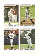 2005 Bazooka #20 Rocco Baldelli / Mike Piazza / Melvin Mora / Pedro Martinez #20