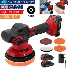 6 Speed Cordless Car Polisher Buffer 21V Sander Polishing Machine with 2 Battery