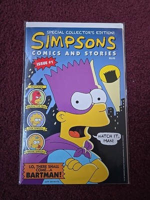 Simpsons Comics and Stories #1 1993 1st Comic Appearance W/Poster Bongo Comics
