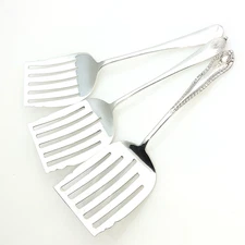 3x Green Bean Servers - Silver Plated EPNS - Antique