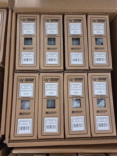 8x 3DQF Battleship Grey/Gray 2.85mm PLA 1KG Filament. Mixed Bulk Filament