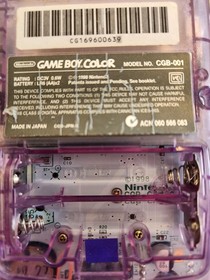 Nintendo Game Boy Color Console Atomic Purple CGB-001 Tested Working GBC