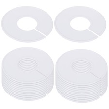 24pcs Clothes Dividers Clothing Rack Size Dividers Round Separator White