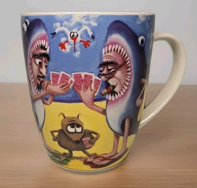 Maxwell & Williams ~CARD SHARKS~ Porcelain Coffee Cup Mug by Sue Janson 2008 