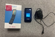 Alcatel GO FLIP 4044W T-Mobile 4G LTE Flip Phone Blue w/ Box Charger