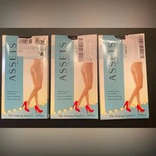 3 Pair Assets by Sara Blakely Mid-Thigh Shaper Size 4 Black Underwear Spanx