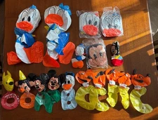 Huge Vintage 60s Disney Inflatable Toy Lot Ideal Toy Co Mickey Minnie Donald