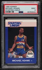 1988 Kenner Starting Lineup Cards Michael Adams PSA 9 MINT ne4