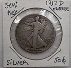 《SEMI KEY》1917-D OBVERSE  *SILVER*  Walking Liberty Half Dollar
