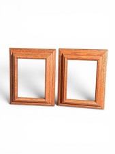Vintage Lot Solid Oak Deep Set Picture Frames...
