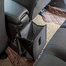 Car Trash Can Hanging Folding Storage Bag Polyester Zipper Organizer