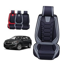 Custom Fit Seat Covers for Chevy Equinox 2010-2025, Full Set Black Gray