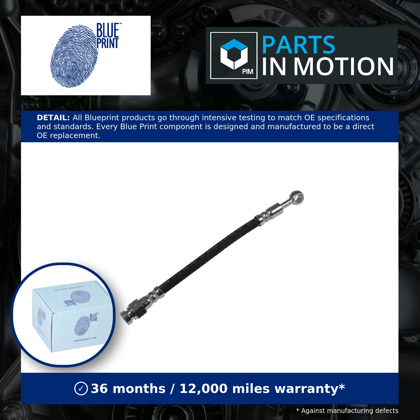 Brake Hose Rear Left or Right ADG053180 Blue Print Hydraulic 587373E000 Quality