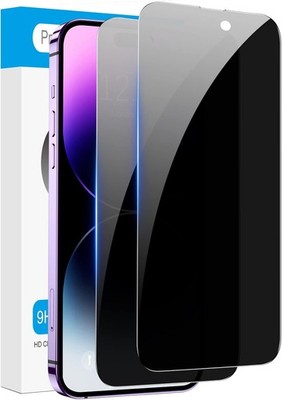 2PCS Privacy Screen Protector & Anti Spy for iPhone 14 Pro 6.1 Inch Full Coverag
