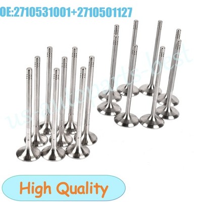 8x Intake + 8x Exhaust Valves for Mercedes W204 W212 C250 E250 C180 CGI SLK200