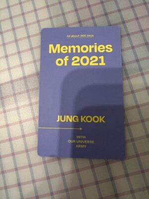 BTS JUNGKOOK memories 2021 Ver. Limited Official Random
