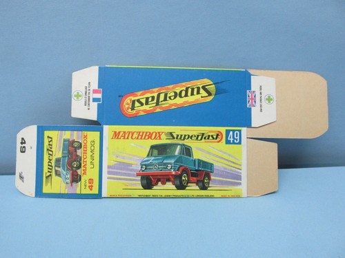 Matchbox Superfast 49A Unimog “G Box” Factory Flat MINT BOX / Box Only