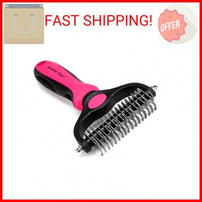 Maxpower Planet Hair Brush - Double Sided Shedding, Dematting Undercoat Rake for