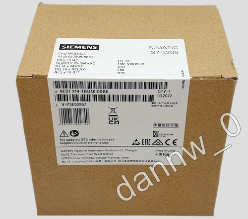 New in box Siemens 6ES7214-1BG40-0XB0 6ES7 214-1BG40-0XB0 plc module - Picture 1 of 8