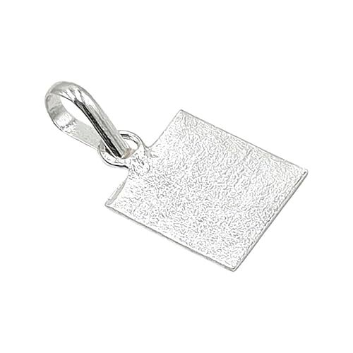 Silver Square Chandi Ka Tukra Chokor Locket Pendant One Size 2x2