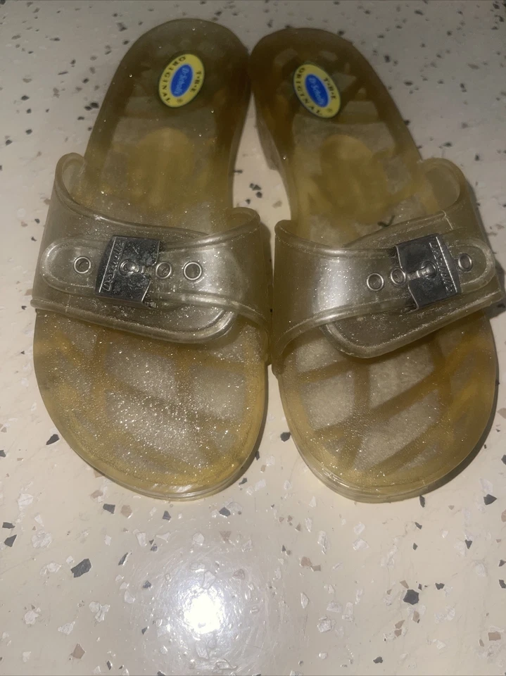 Sandalias DR SCHOLLS The Original Transparente Hechas en Italia Transparente Talla 7 De Colección Foto 2 de 4