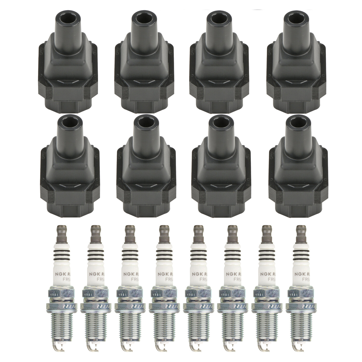 Bosch 8 Ignition Coil NGK 8 Ruthenium HX Spark Plug Kit For W210 W140 R129 V8