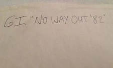 Government Issue GI No Way Out '82 Test Pressing Vinyl CBGB New York DC Punk