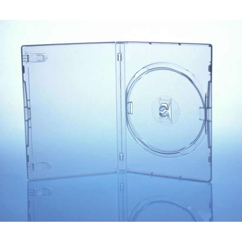 0,56€/Stück - AMARAY DVD 1-Disc Hüllen 15mm - 50 Stück - transparent