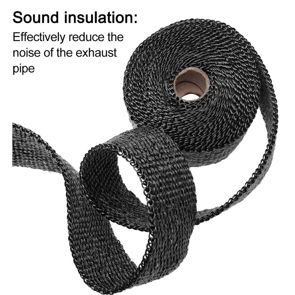 Roll Titanium Header Turbo Pipe Manifold Exhaust Heat Wrap Tape 5 Ties 2 X 16ft 285504549562