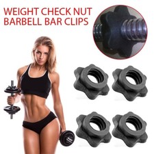 4x Weight Check Nut Barbell Bar Clips Spin Lock Screw Dumbbell Spinlock Collar3y