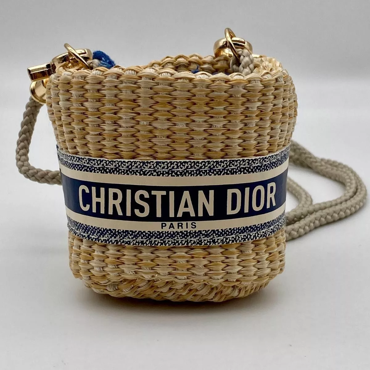 Christian Dior Pochette Paille Mini Sac Bandoulière VIP Limitée Nouveauté Boîte Neuf Rare FS