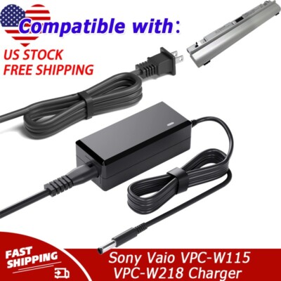 AC Adapter Charger for Sony Vaio VPC-W115 VPC-W125 VPC-W216 VPC-W218 Power Cord