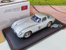 CMC 1:18 Mercedes Benz 300 SLR 1955 Uhlenhaut Coupe Diecast Model Car Silver