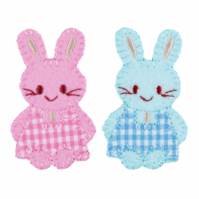 Aufnäher Hase / Kaninchen – 6,2 X 8,2 Cm, Zum Aufbügeln Oder Aufnähen, Bestickt