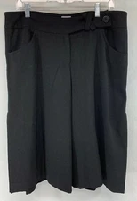 Ivy Jane Black Bermuda Wide Leg Shorts/Crop Sz (12)  (35"X15") Rise 10"