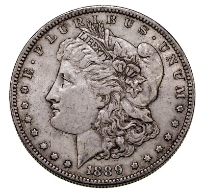 1889-O Silber Morgan Dollar IN Extra Fein XF Zustand, Touch Of Toning