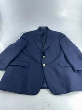 JG Hook Mens 2 Button Pocket Business Suit Blazer Jacket Navy Blue