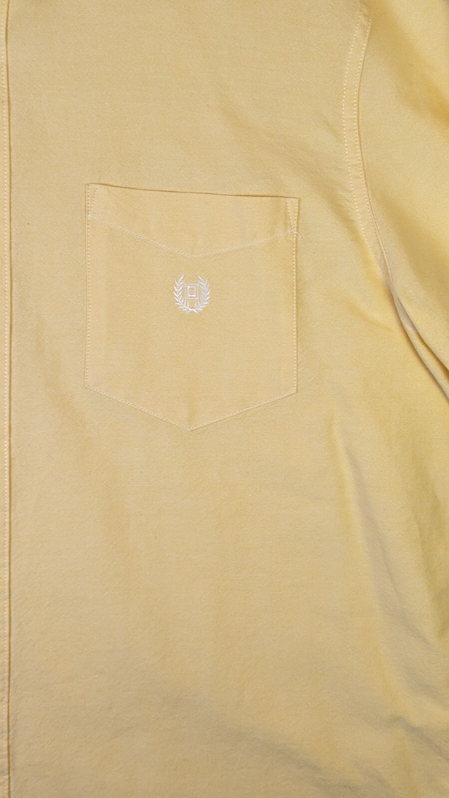 Chaps Solid Yellow 100% Cotton Large Long Sleeve … - image 1