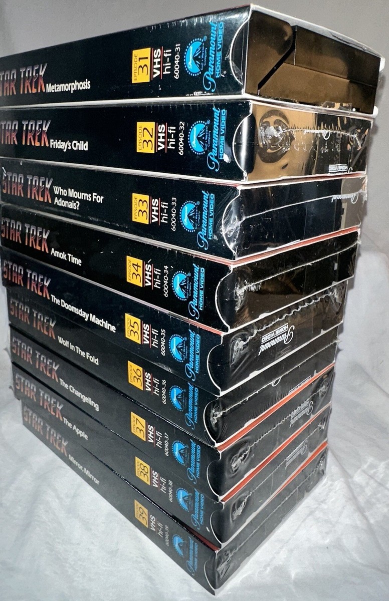 Star Trek Vintage Original TV Series VHS Tapes. Episodes 31