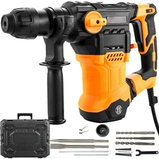 Rotary Hammer Drill Corded Drills 1-1/4" 4 Modes SDS-Plus Chipping Hammers