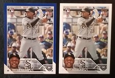 2023 Topps Series 2 Oscar Colas Rookie Card Blue Border Parallel+Base White Sox 