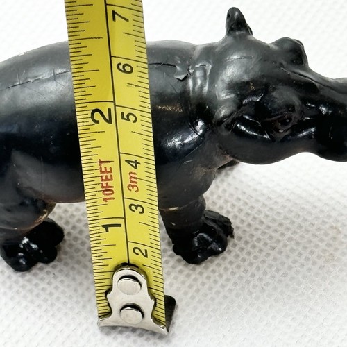 Vintage AAA Hippopotamus Hard Rubber Animal Figure Collectible Hippo Toy - Picture 7 of 24
