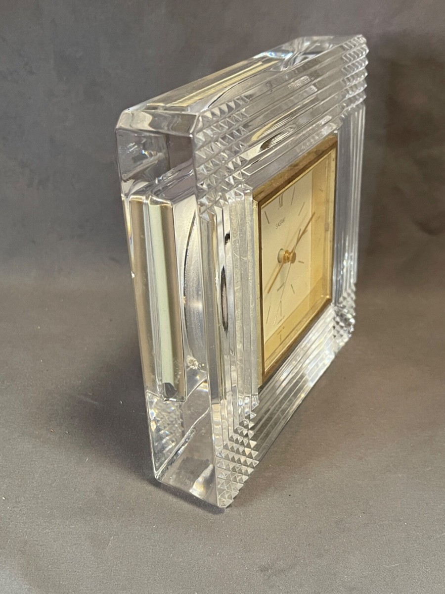 Vintage Sasaki Japan 1970s Modern Crystal Quartz Clock! Hard to