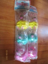 1996 Dudley's Bunnies Easter Vintage Candy Holders 2-Three Packs 4" High NOS