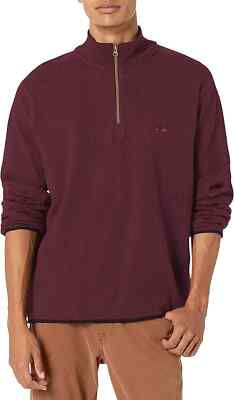 Robert Graham Rose Skull Half Zip Pullover Sweater Men's XL Bordeaux $145 NWT