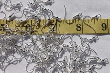 1 Gross of French Earring Hooks w/Bead  Coil Findings Silver 19mm Jewelry
