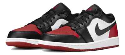 NEW Air Jordan 1 Low Men's Multi Size White/Black-Varsity Red-White 553558-161