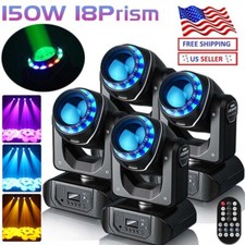 150W LED Moving Head Light 18Prism RGBW Gobo Beam Stage Spot Light DJ Disco DMX