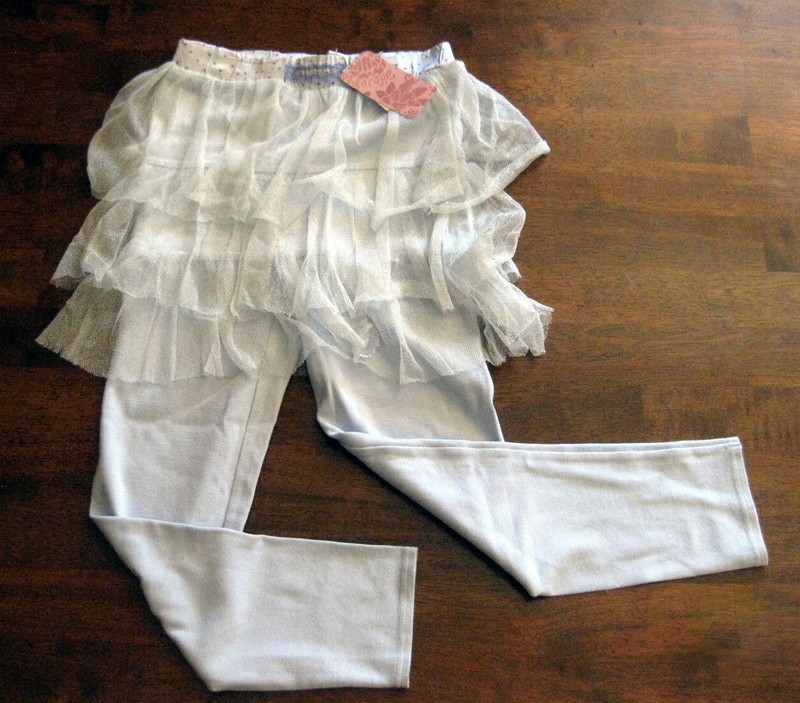 NWT NAARTJIE BLUE PANTS /LEGGINGS W/TUTU TULLE BALLET SKIRT SIZE XXXL: 9 SCHOOL 