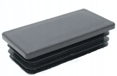 LOGISTSYSTEM 10x Lamellenstopfen Rechteckrohr 20x40 mm Rechteck Anthrazit Endkappen